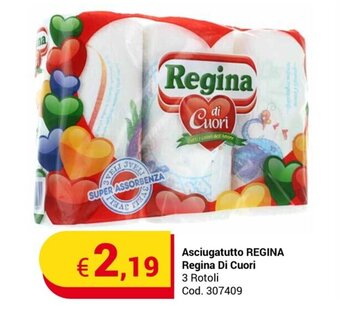 Centro Cash Asciugatutto REGINA Regina Di Cuori 3 Rotoli offerta
