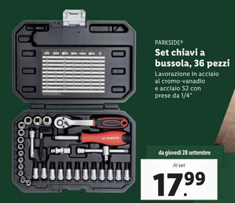 Lidl PARKSIDEⓇ Set chiavi a bussola, 36 pezzi offerta