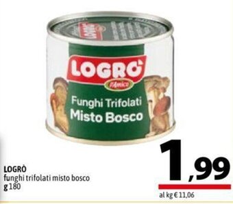 A&O LOGRÒ funghi trifolati misto bosco g 180 offerta