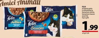 A&O FELIX alimento gatto Le Ghiottonerie 4 pz x g 85 offerta