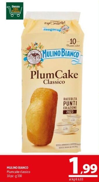 A&O MULINO BIANCO Plumcake classico 10 pz - g 330 offerta