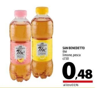 A&O SAN BENEDETTO thè limone, pesca cl 50 offerta