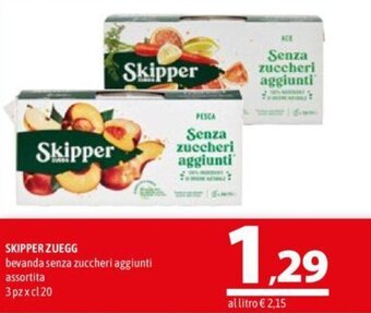 A&O SKIPPER ZUEGG bevanda senza zuccheri aggiunti assortita 3 pz x cl 20 offerta
