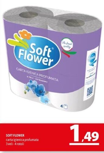 A&O SOFT FLOWER carta igienica profumata 3 veli-4 rotoli offerta