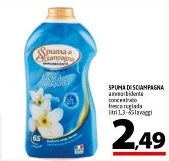 A&O SPUMA DI SCIAMPAGNA ammorbidente concentrato fresca rugiada litri 1,3-65 lavaggi offerta