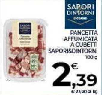 Conad PANCETTA AFFUMICATA A CUBETTI SAPORI&DINTORNI 100 g offerta