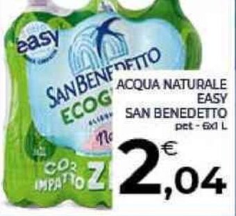 Conad ACQUA NATURALE EASY SAN BENEDETTO pet-6x1 L offerta