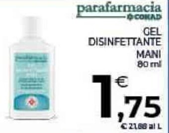 Conad GEL DISINFETTANTE MANI 80 ml offerta