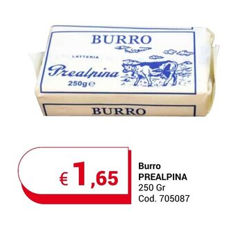 Centro Cash Burro PREALPINA 250 Gr offerta
