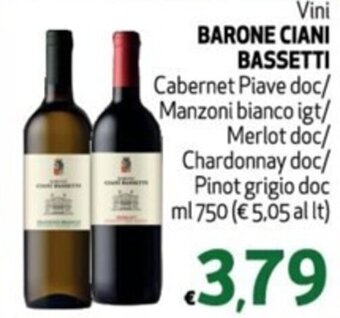 Vini BARONE CIANI BASSETTI Pinot grigio doc ml 750