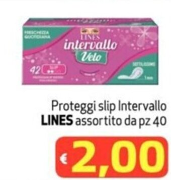 Proteggi slip Intervallo LINES assortito da pz 40