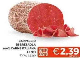 Mercatò CARPACCIO DI BRESAOLA offerta