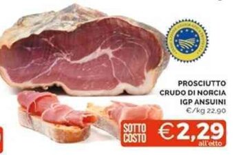 PROSCIUTTO CRUDO DI NORCIA IGP ANSUINI