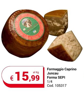 Centro Cash Formaggio Caprino Juncau Forma SEPI 1/4 offerta