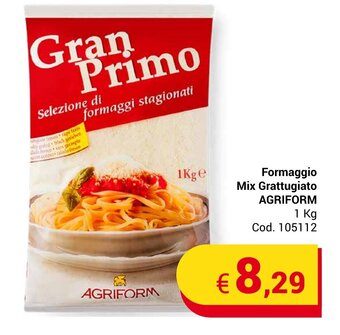 Centro Cash Formaggio Mix Grattugiato AGRIFORM 1 kg offerta