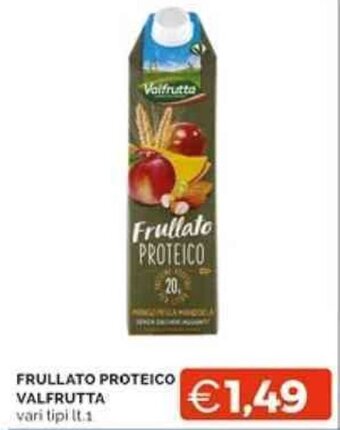 Mercatò FRULLATO PROTEICO VALFRUTTA lt.1 offerta