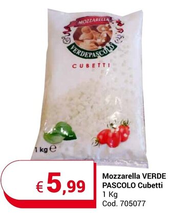 Mozzarella VERDE PASCOLO Cubetti 1 Kg