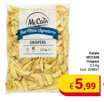Centro Cash Patate MCCAIN Crispers 2,5 Kg offerta