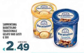 Deco Supermercati SAMMONTANA BARATTOLINO TRADIZIONALE GELATO VARI GUSTI G 500 offerta