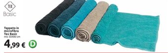 Carrefour Tappeto in microfibra Tex Basic mis 50X80 cm offerta