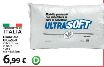 Carrefour Guanciale UltraSoft imbottitura in fibra 400 g mis 45x75cm offerta