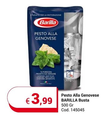 Centro Cash Pesto Alla Genovese BARILLA Busta 500 Gr offerta