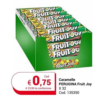 Centro Cash Caramelle PERUGINA Fruit Joy X 32 offerta