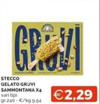 Mercatò STECCO GELATO GRUVI SAMMONTANA X4 vari tipi gr.240 offerta