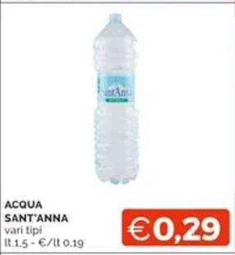 ACQUA SANT'ANNA vari tipi lt 1,5