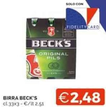 Mercatò BIRRA BECK'S cl 33x3 offerta