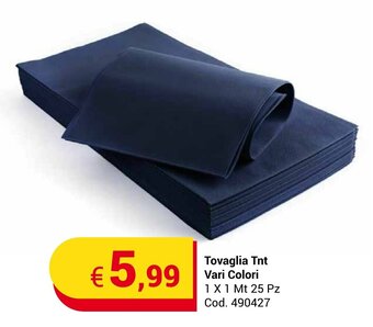 Centro Cash Tovaglia Tnt Vari Colori 1 x 1 Mt 25 Pz offerta