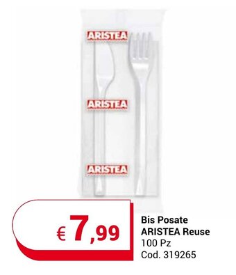 Centro Cash Bis Posate ARISTEA Reuse 100 Pz offerta
