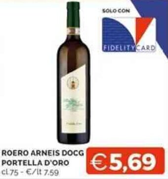 Mercatò ROERO ARNEIS DOCG PORTELLA D'ORO cl.75 offerta