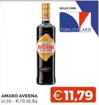 Mercatò AMARO AVERNA cl 70 offerta