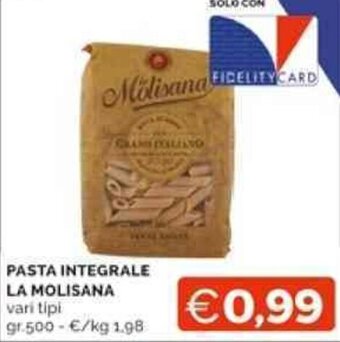 PASTA INTEGRALE LA MOLISANA vari tipi gr.500