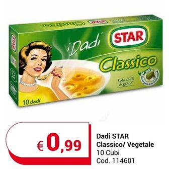 Centro Cash Dadi STAR Classico/ Vegetale 10 Cubi offerta