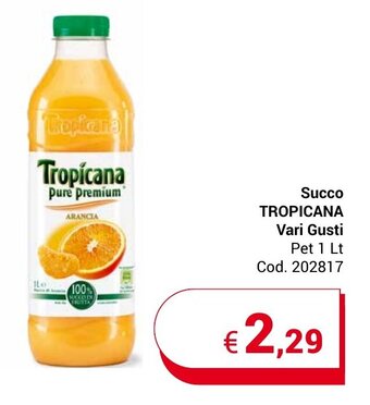Centro Cash Succo TROPICANA Vari Gusti Pet 1 Lt offerta