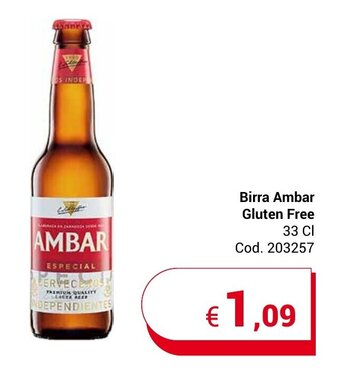 Centro Cash Birra Ambar Gluten Free 33 CI offerta