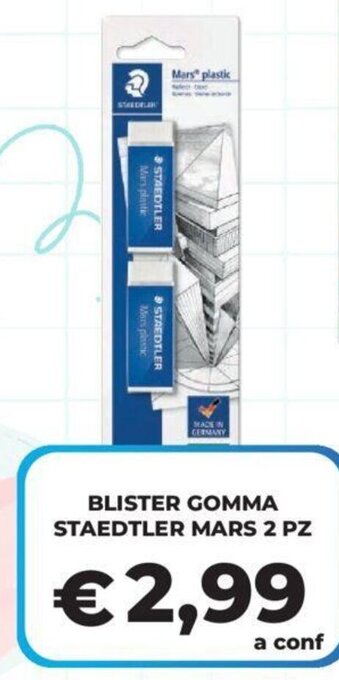 BLISTER GOMMA STAEDTLER MARS 2 PZ