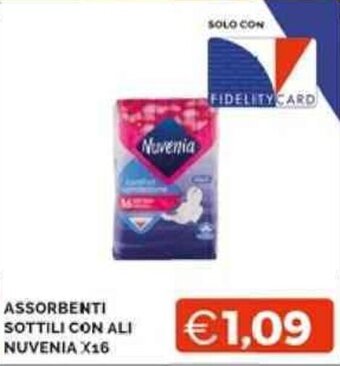 Mercatò ASSORBENTI SOTTILI CON ALI NUVENIA X16 offerta
