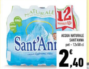 Conad ACQUA NATURALE SANTANNA pet - 12x50 cl offerta