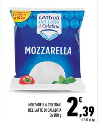 Conad MOZZARELLA CENTRALI DEL LATTE DI CALABRIA 3 x 100 g offerta