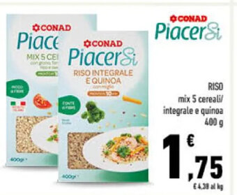 Conad RISO mix 5 cereali integrale e quinoa 400 g offerta