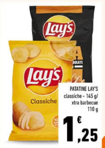 Conad PATATINE LAY'S classiche - 145 g/ xtra barbecue 110 g offerta