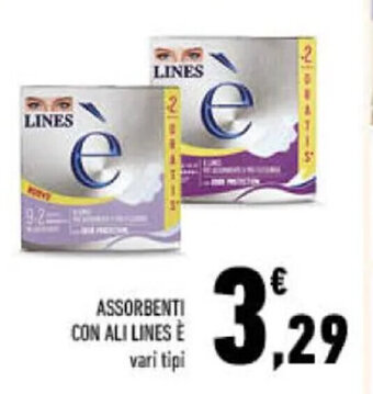 Conad ASSORBENTI CON ALI LINES È vari tipi offerta