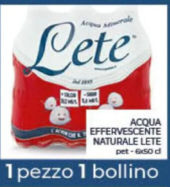 Conad ACQUA EFFERVESCENTE NATURALE LETE pet - 6x50cl offerta