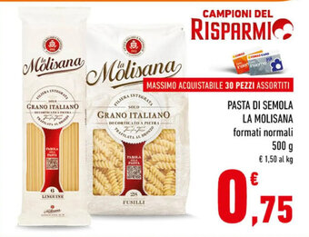 Conad PASTA DI SEMOLA LA MOLISANA 500 g offerta
