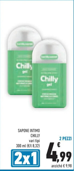 SAPONE INTIMO CHILLY vari tipi 300 ml
