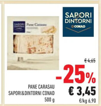 Conad PANE CARASAU SAPORI&DINTORNI CONAD 500 g offerta