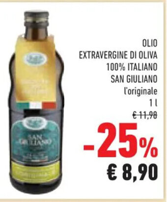 Conad OLIO EXTRAVERGINE DI OLIVA ITALIANO SAN GIULIANO 1 l offerta